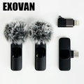 Professional Wireless Mini Microphone Set for iPhone/Smartphone - Dual Lapel Microphones with Enhanced Audio Clarity for Video Recording, Interviews, and Vlogs - Noise Reduction and High-Quality Stereo Wireless Vlogging Solution